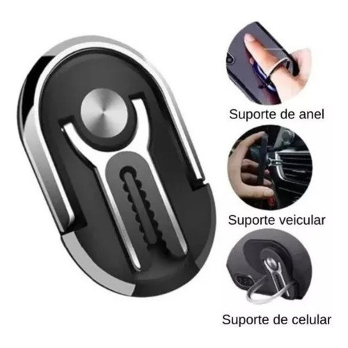 Suporte Anel De Dedo Universal Veicular Suporte 3 Em 1 Aleatório