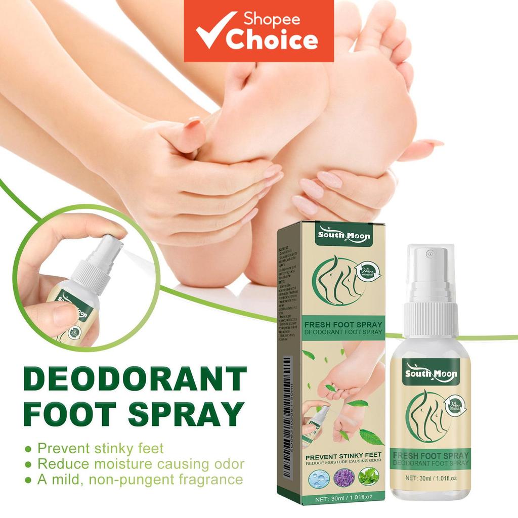 Spray Refrescante para Pés, Spray Desodorante Natural para Pés e Sapatos, Desodorizante e Eliminador de Odores para Pés