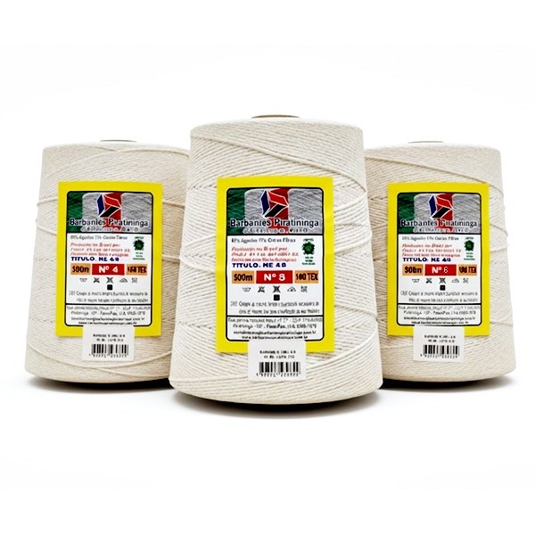 Barbantes Cru 700g N°s 2-3-4-6-8-10 e 12