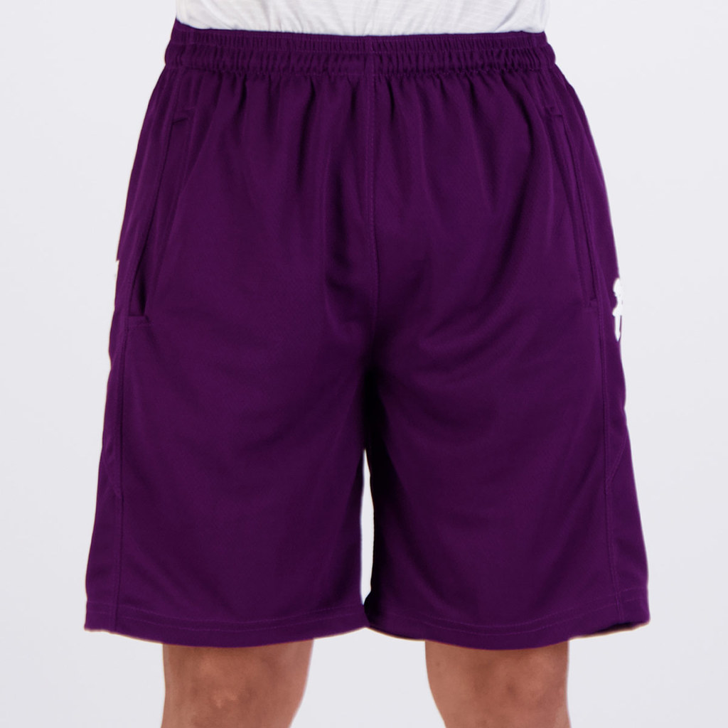 Shorts Kappa Ahora Pro Seven Com Bolso Roxo em Oferta na Shopee