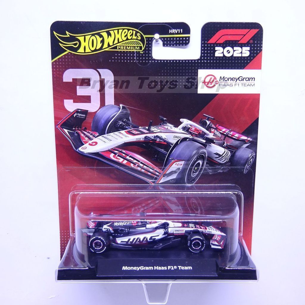 Hot Wheels Premium Fórmula 1 F1 2025 MoneyCram Haas F1 Equipe 31