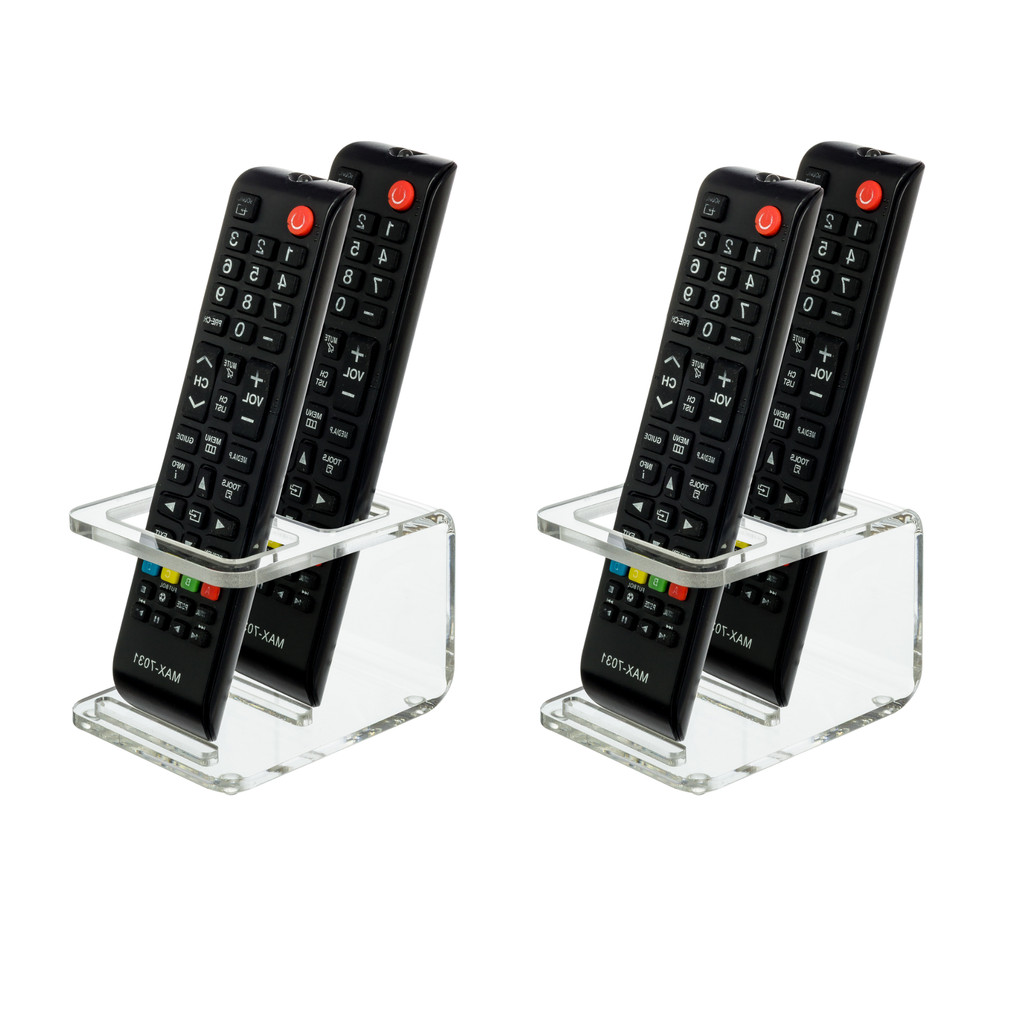 Kit 2 Suporte Porta Controle Remoto 2 Controles Acrílico TV Multiuso Decoração Sala