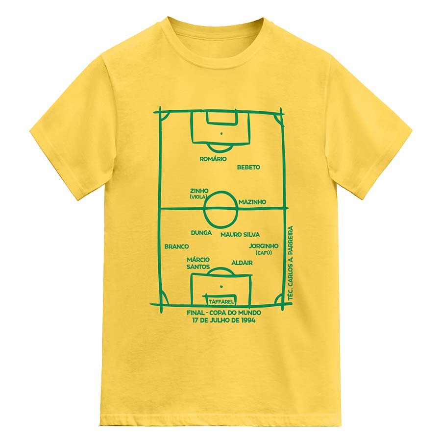 Camiseta NovoManto Brasil Tetra Copa do Mundo 1994 Masculina