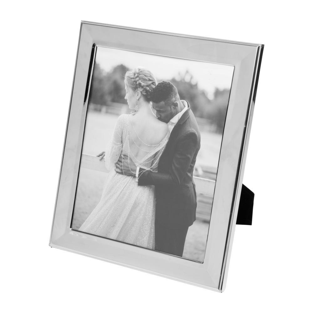 Porta-Retrato 20cm x 25cm Prata Aço Inox Wolff em Oferta na Shopee