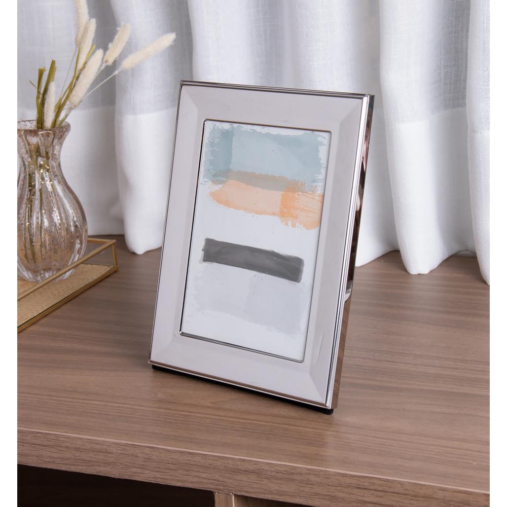 Porta-Retrato 13cm x 18cm Prata Aço Inox Wolff em Oferta na Shopee