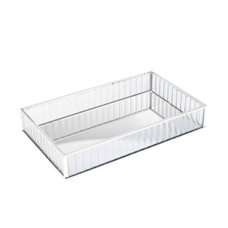 Bandeja Lyor de Metal com Espelho Prateada 25cm x 15cm x 4cm em Oferta na Shopee