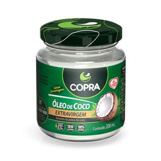 Óleo de Coco Extra Virgem Copra 200ml Prensado a Frio 100% Natural em Oferta na Shopee