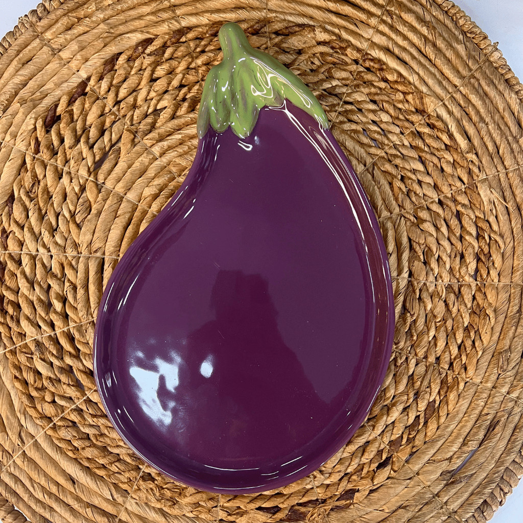 Travessa Beringela Seletta de Cerâmica 2,5x26x16cm em Oferta na Shopee