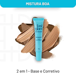 Base 2 em 1 Fast Glam Mistura Boa Alta Cobertura Matte Ana Hickmann