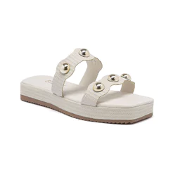 Sandália Feminina Papete Flat Juta Confortável Tira Ajustáveis Tamanco Casual Leve Dia Dia Luxo Moda