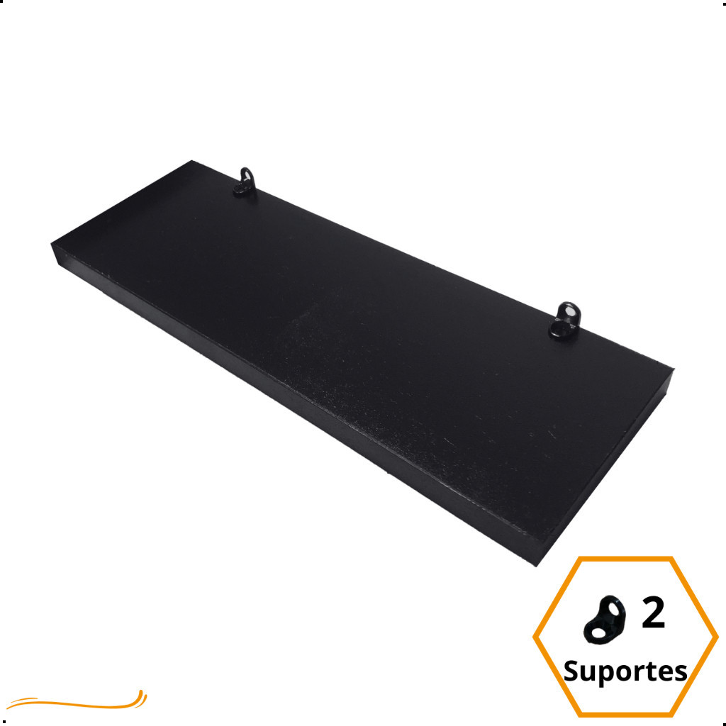 1 Prateleira Preta 30X10 Com Suporte Flutuante Mdf  Organizadora Decoração Cozinha Quarto Banheiro em Oferta na Shopee