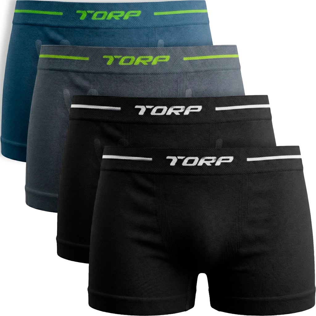 Kit 4 Cuecas Boxer Box Infantil Original Torp Microfibra Respirável Confortável Sem Costura