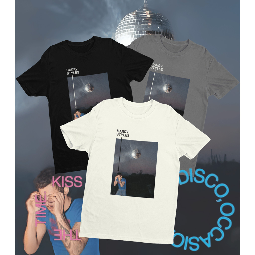 Camiseta Estilo Streetwear Harry Styles Kiss All The Time Disco Occasionally 100% Algodão