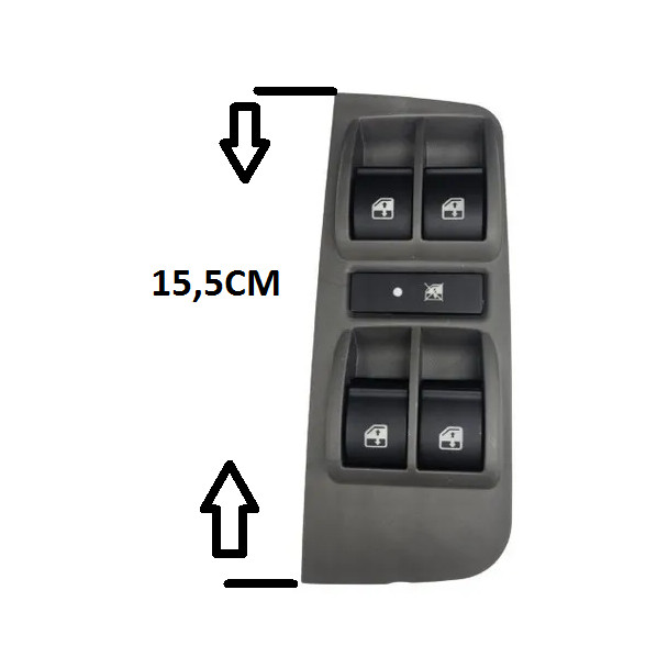 Conjunto Botao Vidro Eletrico Quadruplo Lado Esquerdo Palio Siena Weekend Grand Siena 4 Porta