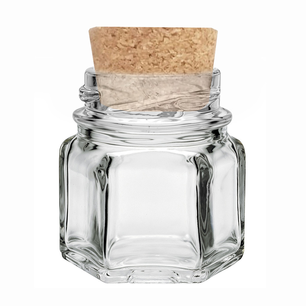 10 potes de Vidro 40ml mini geleia brigadeiro vela sextavado e rolha