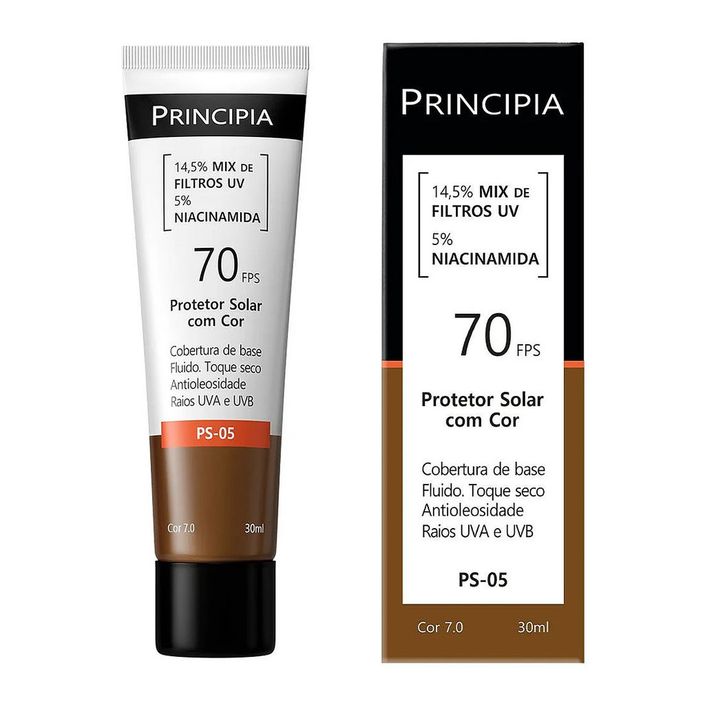 Protetor Solar Principia Niacinamida FPS70 Cor 7.0 PS-05 30ml