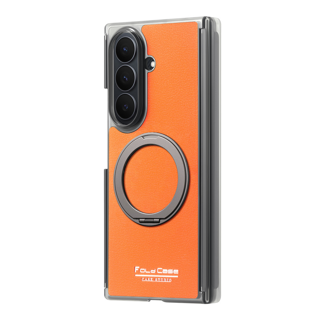 360 Rotação Lichia Magnética Caso De Telefone Para Samsung Galaxy Z Fold 7 6 5 4