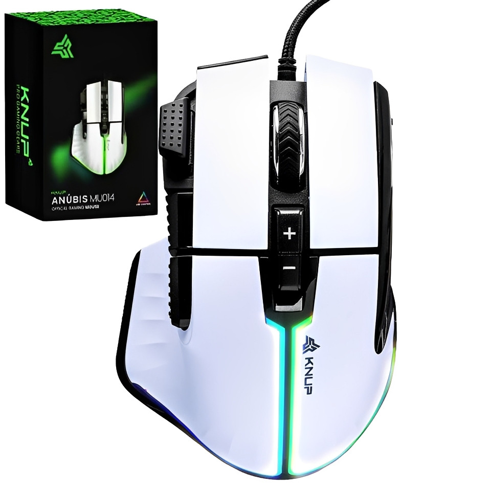 Mouse Óptico Gamer USB Led RGB 7200DPI 9 Botões Duble Click 60IPS Sensor Instant 704 Notebook Tablet