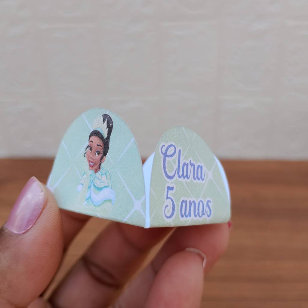 Forminhas para Doces Personalizadas PRINCESA TIANA PRINCESA E O SAPO| Brigadeiro | Festa Aniversário Infantil