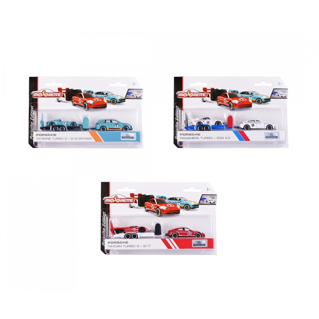1/64 MAJORETTE SORTIMENTO PORSCHE RACE COM TRAILER