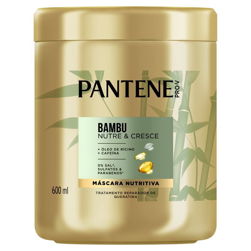 Máscara Capilar De Tratamento Pantene Bambu 600ml em Oferta na Shopee