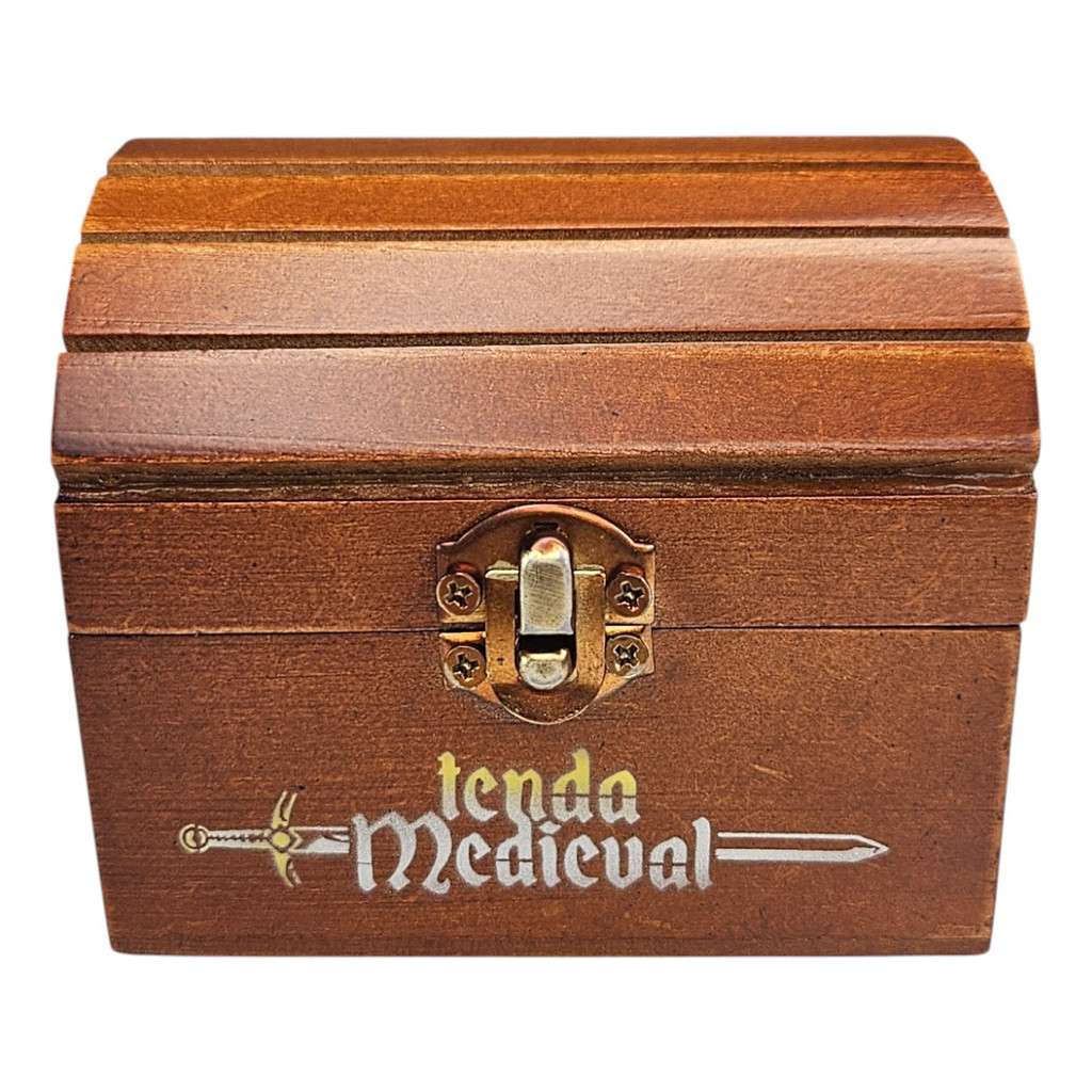 Baú Medieval De Madeira Tenda Medieval Decorativo