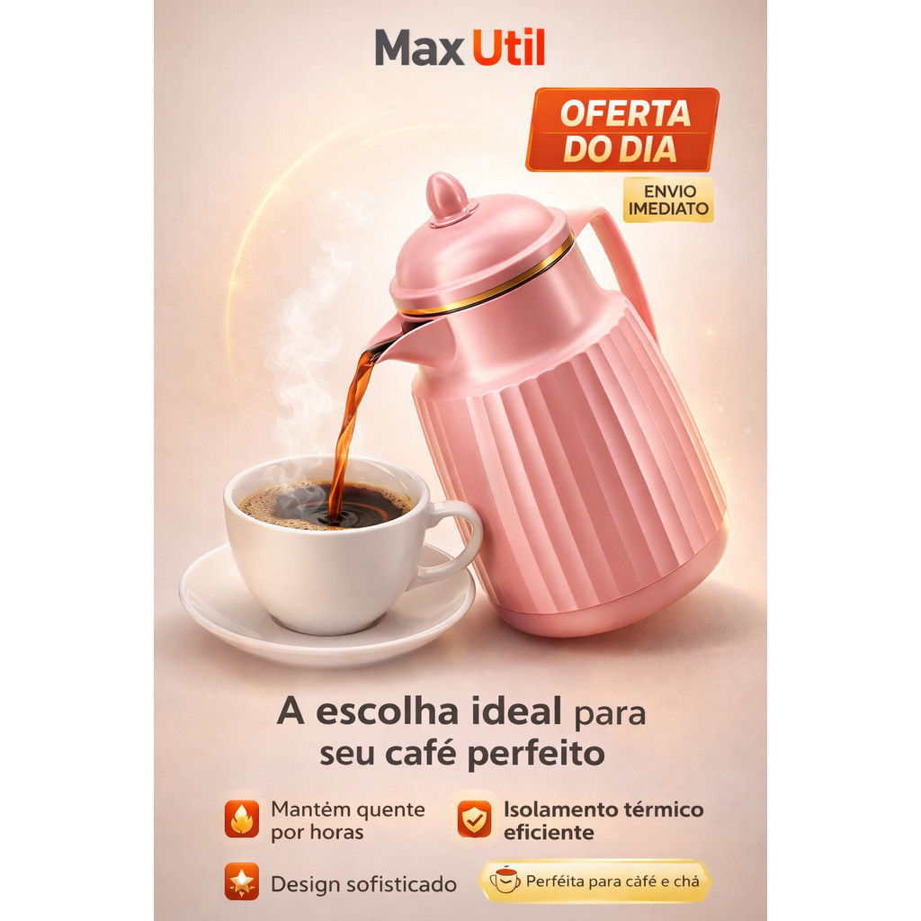 Garrafa Térmica 300 ML Ideal para Chá e Café