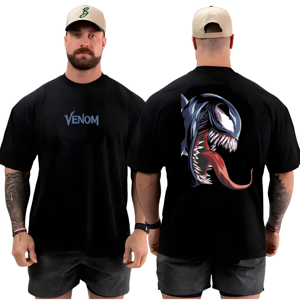 Camiseta Camisa Oversized para Academia para Musculação Streetwear Grande 100% Algodão  Fitness Academia Venum