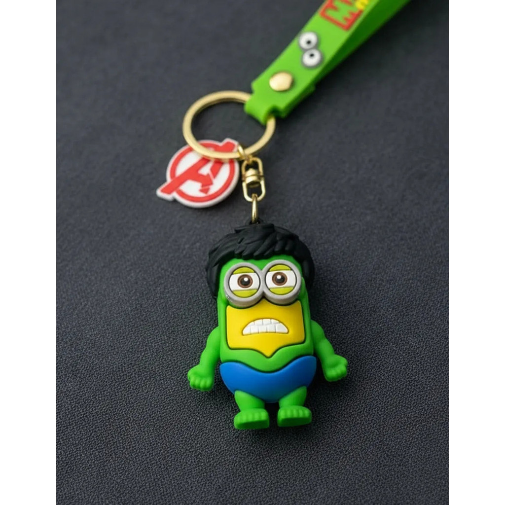 Bob Minion 3d Chaveiro Plástico Resistente Cor Chaveiro Minion Hulk Anime