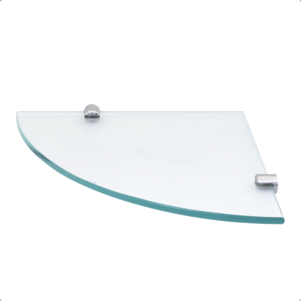 Prateleira Cantoneira Modelada em Vidro 20 cm Porta Shampoo Canto em Oferta na Shopee