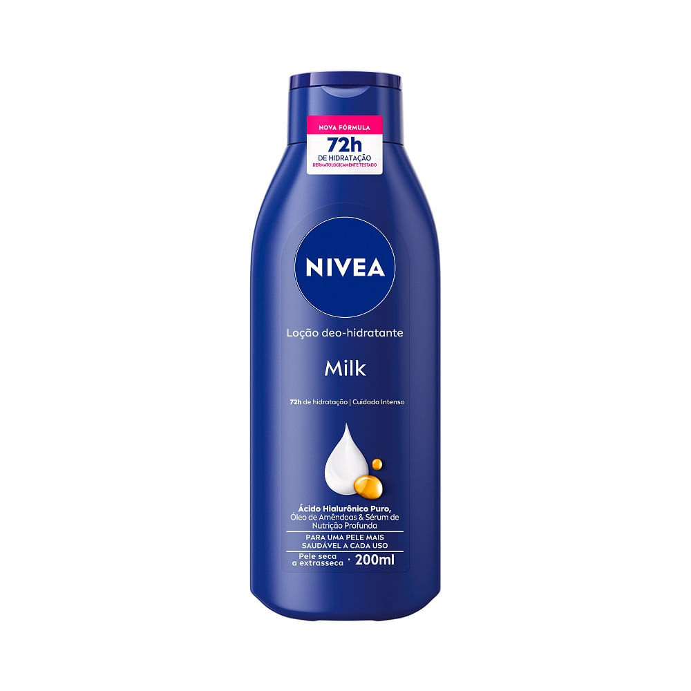 Loção Hidratante Nivea Milk Hidratação Profunda 200ml em Oferta na Shopee