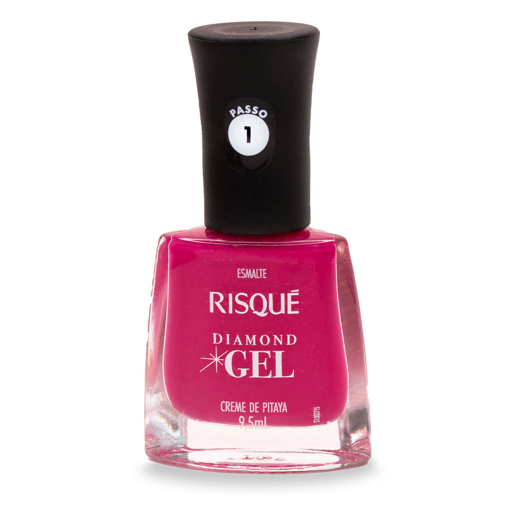 Esmalte Risqué Diamond Gel Cor Creme de Pitaya Cremoso 9,5ml em Oferta na Shopee