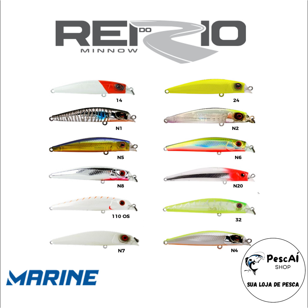 Isca Artificial - Marine Sports - Rei do Rio 95 - Sub Superfície - Floating - 9.5 cm - 11 g - Tucunaré em Oferta na Shopee