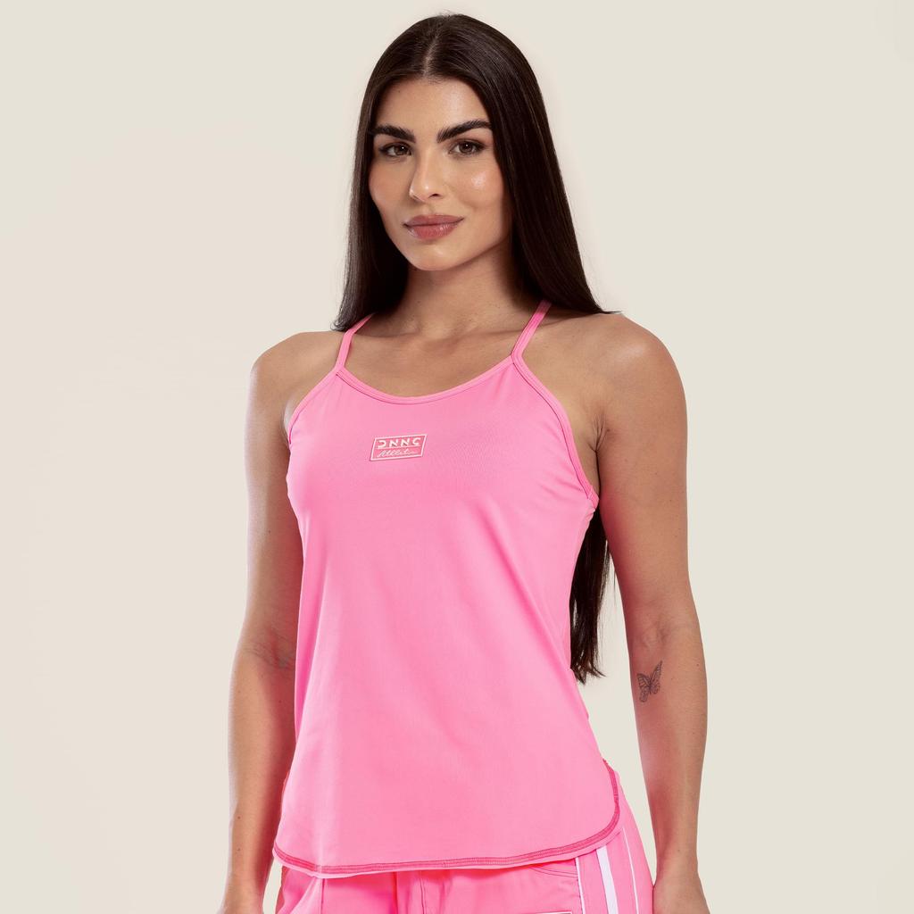 Regata Alça Rosa Confete Poliamida Soft em Oferta na Shopee