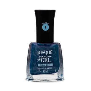Esmalte Risqué Diamond Gel Cor Sorbet de Mirtilo Metálico 9,5ml em Oferta na Shopee
