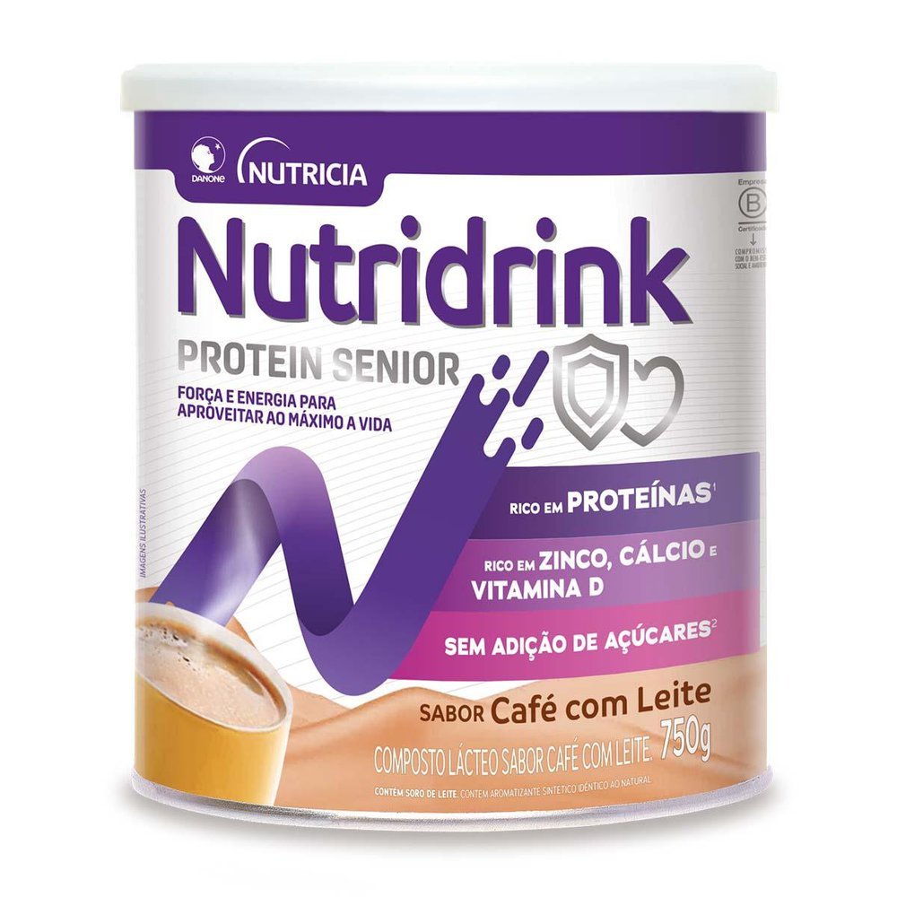 Nutridrink Protein Sênior Sabor Café com Leite 750g em Oferta na Shopee