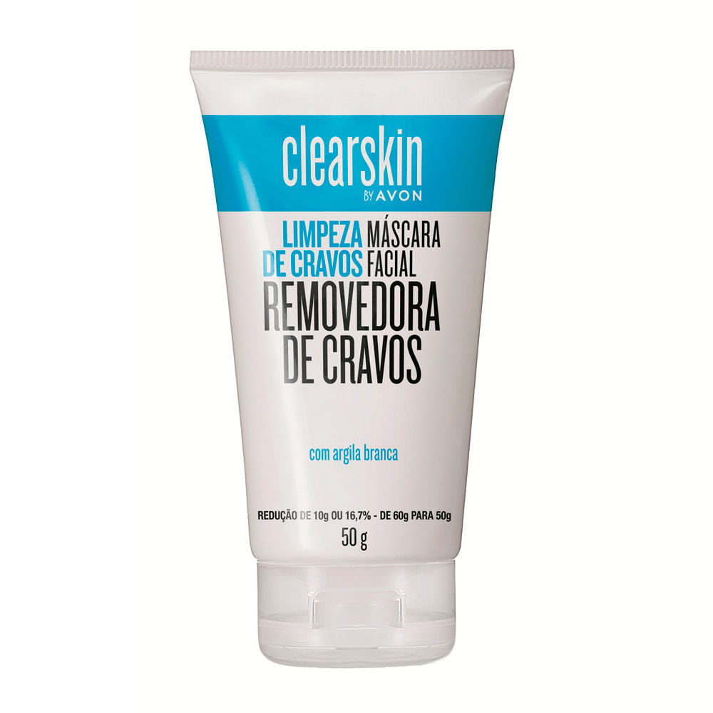 Máscara Facial ClearSkin Avon Removedora de Cravos Limpeza de Cravos 50g em Oferta na Shopee