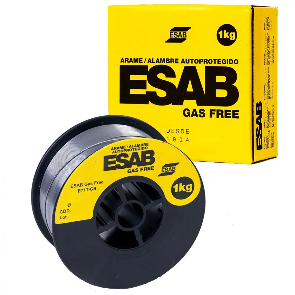 Arame para solda mig 1,0 mm 1 kg uso sem gás - Gas Free Esab em Oferta na Shopee