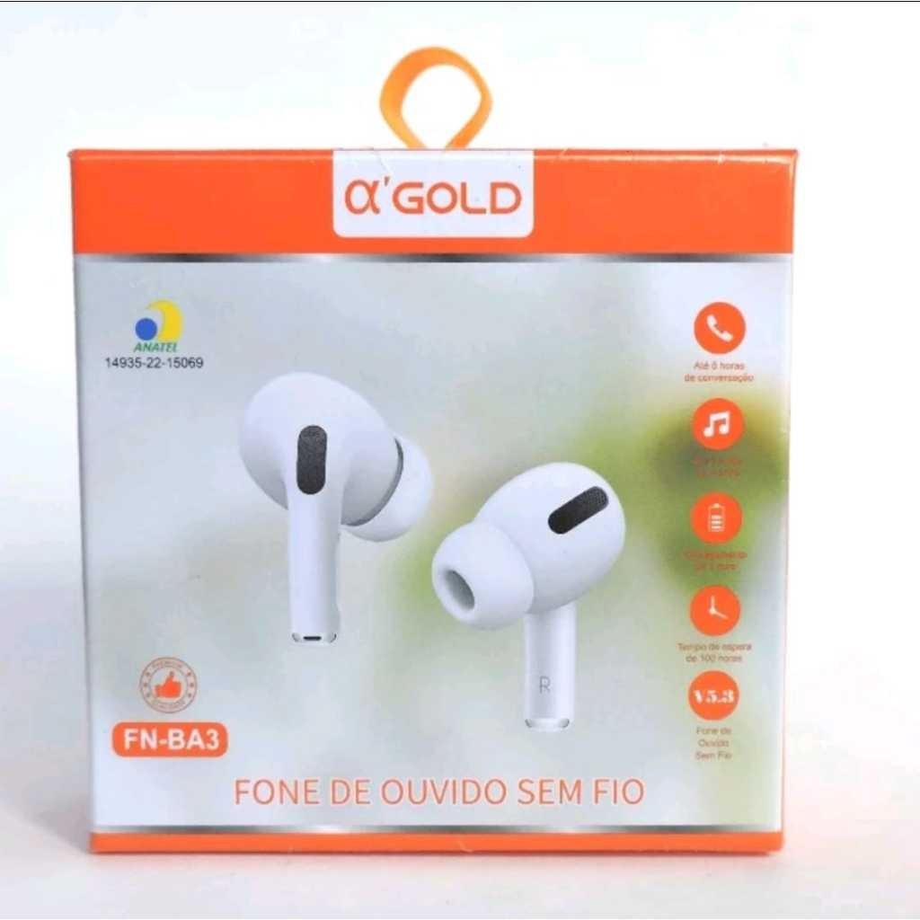 Fone de Ouvido Bluetooth Sem Fio Premium A'Gold FN-BA3 em Oferta na Shopee