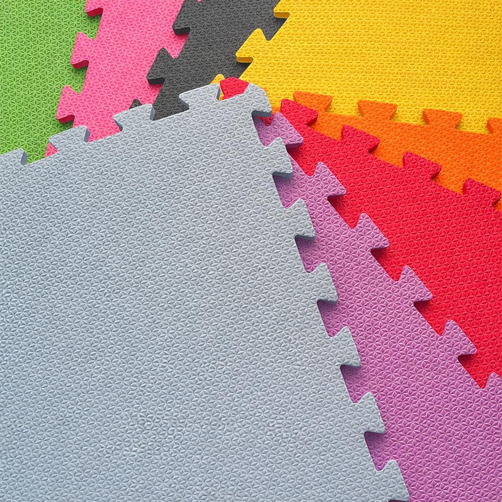 Kit 4 Tatames Eva Premium + Bordas 50x50x1cm Emborrachado