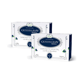Kit 2 Sabonete Vegetal Giovanna Baby Blueberry com Óleo de Macadâmia e Vitamina E 90g em Oferta na Shopee