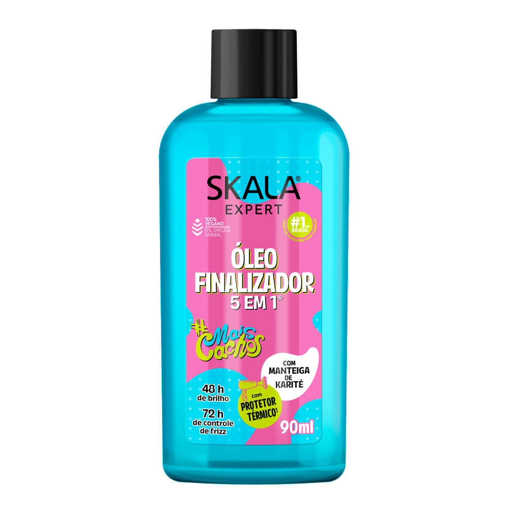 Óleo Finalizador 5 em 1 Skala Expert Mais Cachos com Protetor Térmico 90ml em Oferta na Shopee