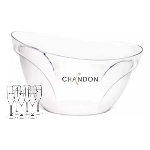 Champanheira para Espumante Grande 7,5L + 6 Taças Chandon