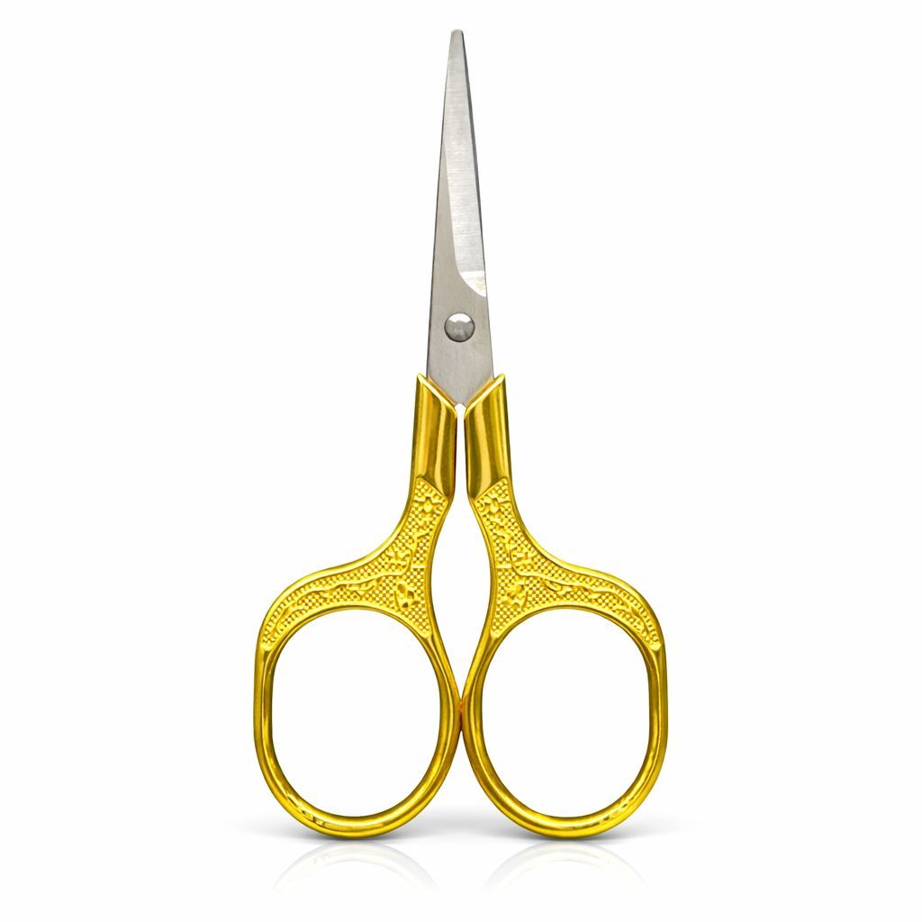 Tesoura Premium Golden Classic 11,7 cm – Inox Afiada com Cabo em Resina Reforçada