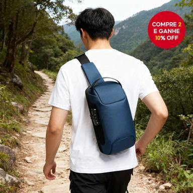 Oxford Sports Bolsa Tiracolo com Cadeado com Senha Antirroubo, Mochila Masculina Transversal Multifuncional