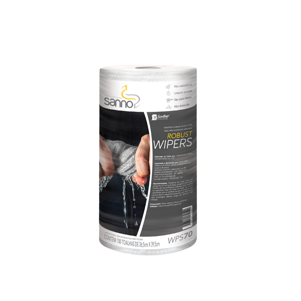 Pano Multiuso Wiper WPS70 com 100un Sanno