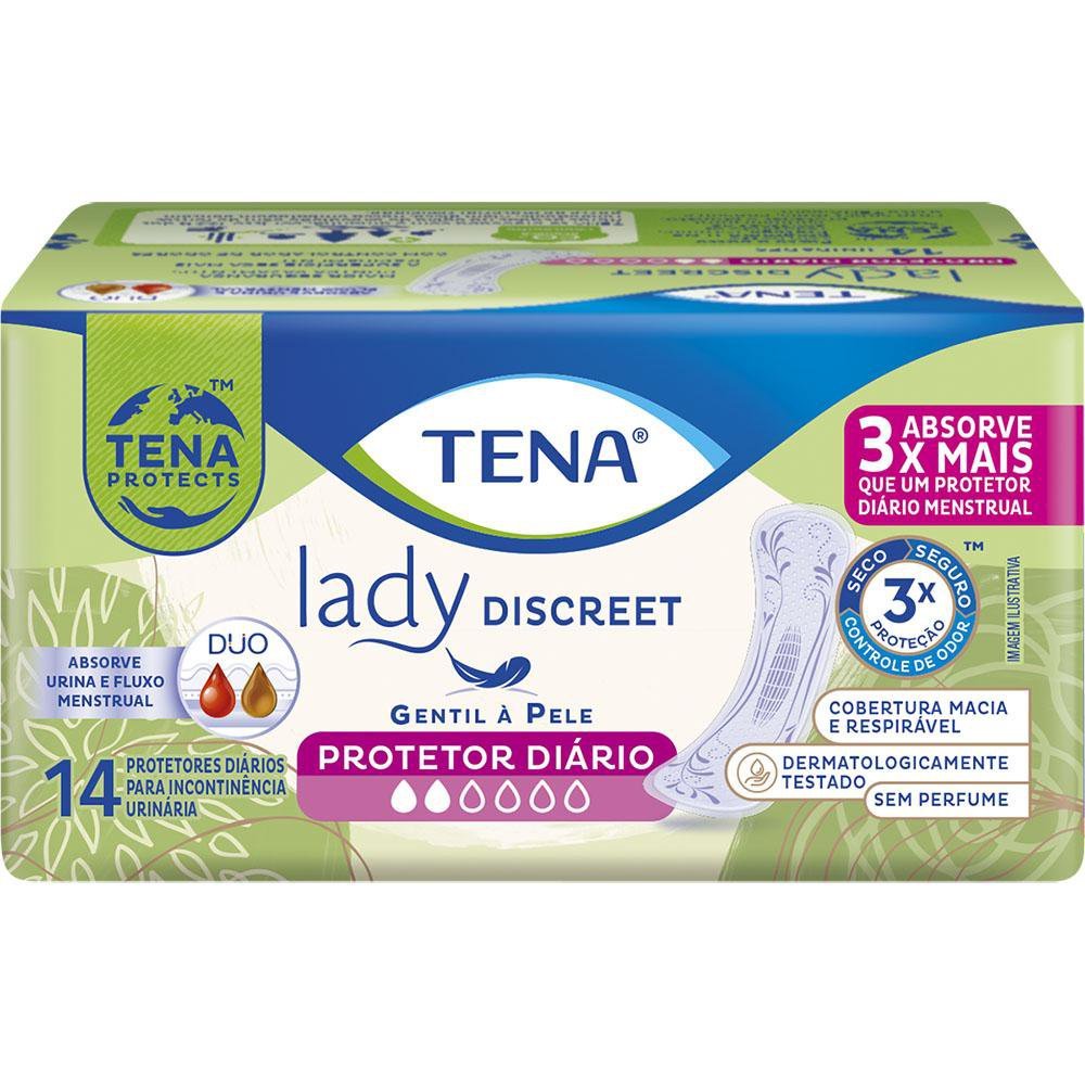 Protetor Diário Tena Lady Discreet para Incontinência Urinária 14 Unidades em Oferta na Shopee