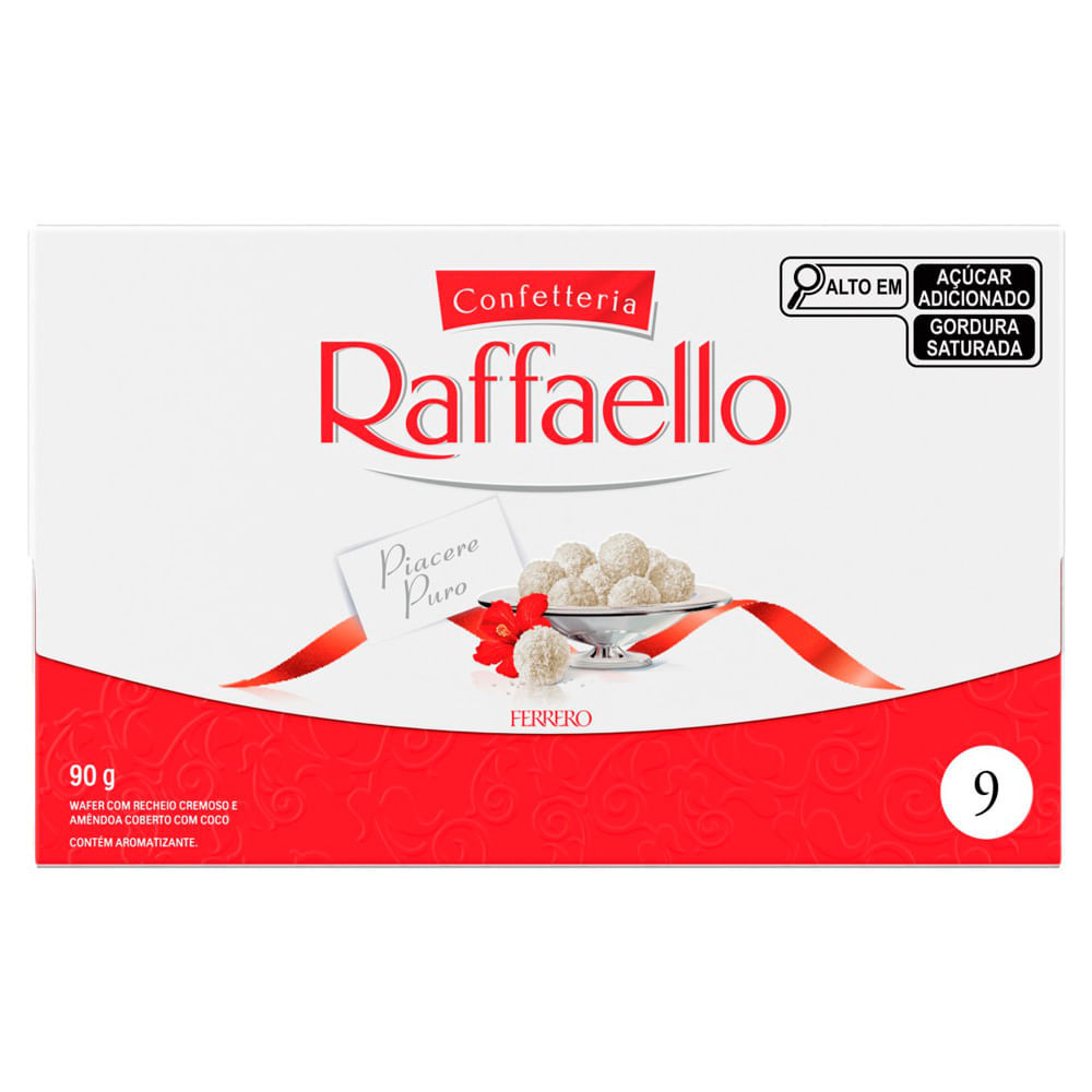 Bombom Raffaello Ferrero Rocher 9 unidades em Oferta na Shopee