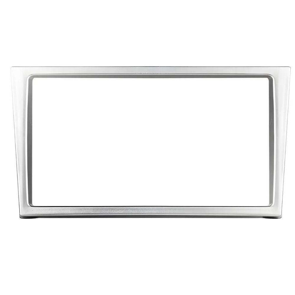 Moldura Painel 2 Din Multimidia Dvd Mp5 Vectra Corsa Meriva Montana Prata