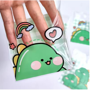 20 Saquinhos Dinossauro fofo - Saquinho para lancheira temática 10x10 em Oferta na Shopee